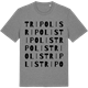 Mid Heather Gray t-shirt med Tripolis ordlek t-shirt