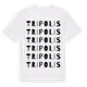 White t-shirt med Tripolis ordlek t-shirt
