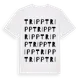 White t-shirt med Tripp ordlek t-shirt