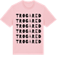 Pink Cotton t-shirt med Trogared ordlek t-shirt
