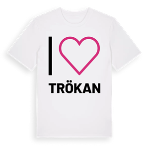 Jag älskar Trökan t-shirt stort tryck – ekologisk bomull t-shirt från Pinshirt