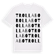 White t-shirt med Trollabo ordlek t-shirt