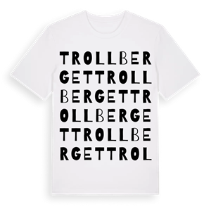 Trollberget ordlek t-shirt – ekologisk bomull t-shirt från Pinshirt