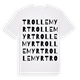 White t-shirt med Trollemyr ordlek t-shirt