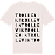 Vintage White t-shirt med Trollevik ordlek t-shirt