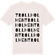 Vintage White t-shirt med Trollholmen ordlek t-shirt