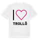 White t-shirt med Jag älskar Trollö t-shirt stort tryck