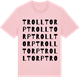 Pink Cotton t-shirt med Trolltorp ordlek t-shirt