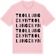 Pink Cotton t-shirt med Trollungebyn ordlek t-shirt