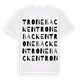 White t-shirt med Tronebacken ordlek t-shirt