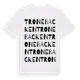White t-shirt med Tronebacken ordlek t-shirt