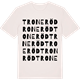 Vintage White t-shirt med Troneröd ordlek t-shirt