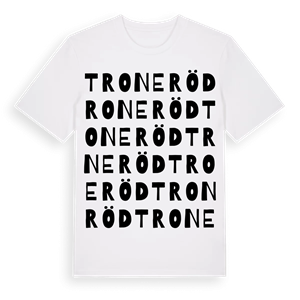 Troneröd ordlek t-shirt – ekologisk bomull t-shirt från Pinshirt