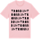 Pink Cotton t-shirt med Tronnum ordlek t-shirt