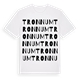 White t-shirt med Tronnum ordlek t-shirt