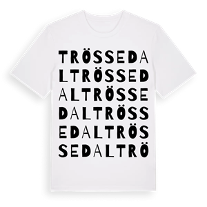 Trössedal ordlek t-shirt – ekologisk bomull t-shirt från Pinshirt