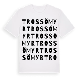 Trossömyr ordlek t-shirt – ekologisk bomull t-shirt från Pinshirt