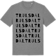 Mid Heather Gray t-shirt med Trulsdal ordlek t-shirt