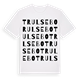 White t-shirt med Trulsebo ordlek t-shirt