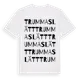 White t-shirt med Trummaslätt ordlek t-shirt