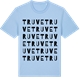 Blue Soul t-shirt med Truve ordlek t-shirt