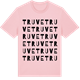 Pink Cotton t-shirt med Truve ordlek t-shirt