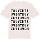 Vintage White t-shirt med Truven ordlek t-shirt