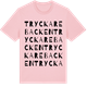 Pink Cotton t-shirt med Tryckarebacken ordlek t-shirt
