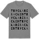Mid Heather Gray t-shirt med Tryckarebacken ordlek t-shirt