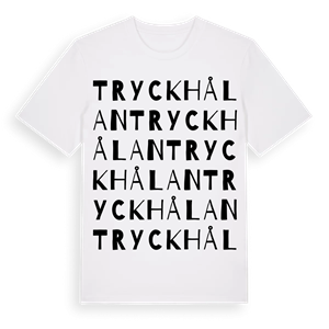 Tryckhålan ordlek t-shirt – ekologisk bomull t-shirt från Pinshirt