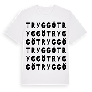 Tryggö ordlek t-shirt – ekologisk bomull t-shirt från Pinshirt