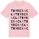Pink Cotton t-shirt med Trynebacka ordlek t-shirt