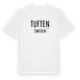 White t-shirt med Tuften i Sverige t-shirt