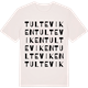 Vintage White t-shirt med Tulteviken ordlek t-shirt