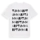White t-shirt med Tummarp ordlek t-shirt
