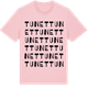 Pink Cotton t-shirt med Tunet ordlek t-shirt