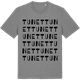 Mid Heather Gray t-shirt med Tunet ordlek t-shirt