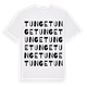 White t-shirt med Tunge ordlek t-shirt