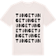 Vintage White t-shirt med Tunge ordlek t-shirt