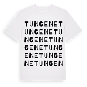 Tungene ordlek t-shirt – ekologisk bomull t-shirt från Pinshirt