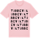 Pink Cotton t-shirt med Tunnevik ordlek t-shirt