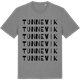 Mid Heather Gray t-shirt med Tunnevik ordlek t-shirt