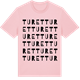 Pink Cotton t-shirt med Turet ordlek t-shirt