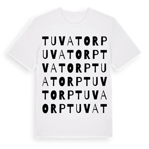 Tuvatorp ordlek t-shirt – ekologisk bomull t-shirt från Pinshirt