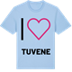 Blue Soul t-shirt med Jag älskar Tuvene t-shirt stort tryck