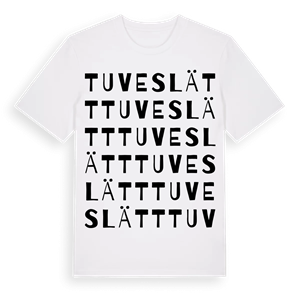 Tuveslätt ordlek t-shirt – ekologisk bomull t-shirt från Pinshirt
