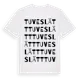 White t-shirt med Tuveslätt ordlek t-shirt