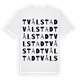 White t-shirt med Tvålstad ordlek t-shirt