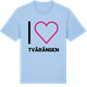 Blue Soul t-shirt med Jag älskar Tvärängen t-shirt stort tryck