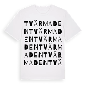 Tvärmaden ordlek t-shirt – ekologisk bomull t-shirt från Pinshirt